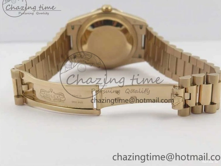 0108 Day-Date 36 RG 128239 Bp Maker Best Edition Pink Dial on RG President Bracelet Sporty 3136